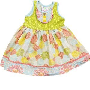 Shrimp & Grits Kids Girls Size 2T 3T sleeveless Summer Dress